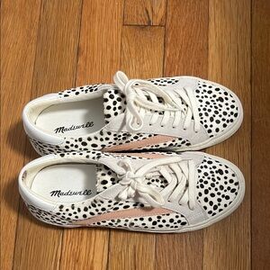 Madewell Dotted Sneakers with Pink Accent